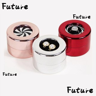 Future กล่องเก็บเครื่องประดับ แหวนแต่งงาน หมุนได้ สวยหรู