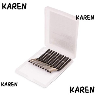 Karen ใบมีดลบคม 3.2 มม. สีดํา BS1010 คุณภาพสูง 10 ชิ้น