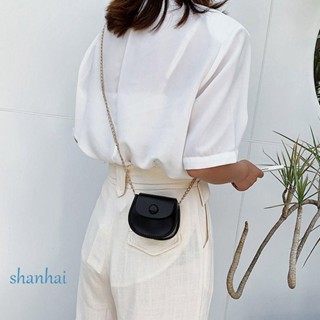 Shanhai กระเป๋าถือ กระเป๋าสตางค์ลําลอง หนัง PU ใบเล็ก ใส่เหรียญได้ สไตล์เรโทร สําหรับสตรี