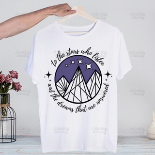 【พร้อมส่ง】เสื้อยืดแขนสั้น พิมพ์ลาย Acotar Night Court สไตล์ฮิปฮอป ฮาราจูกุ แนวสตรีท เหมาะกับฤดูร้อน สําหรับผู้ชาย และผู้หญิง