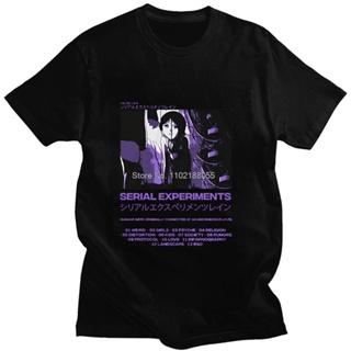 【พร้อมส่ง】เสื้อยืดลําลอง ผ้าฝ้าย แขนสั้น พิมพ์ลายการ์ตูนอนิเมะ Serial Experiments Lain สไตล์ญี่ปุ่น ฮาราจูกุ สตรีท เหมาะกับฤดูร้อน สําหรับผู้ชาย และผู้หญิง