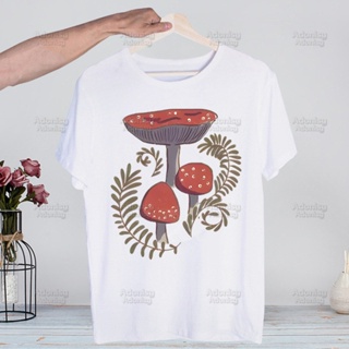 【พร้อมส่ง】เสื้อยืดแขนสั้นลําลอง พิมพ์ลายกราฟิกเห็ด สไตล์ฮาราจูกุ สําหรับผู้ชาย และผู้หญิง