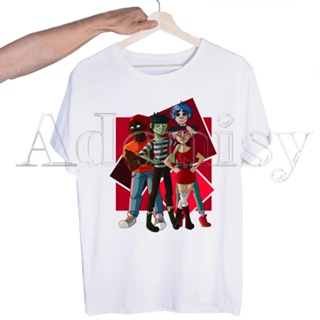 【พร้อมส่ง】Gorillaz Music เสื้อยืดแขนสั้น พิมพ์ลายตลก สไตล์ฮิปฮอป ฮาราจูกุ แนวสตรีท เหมาะกับฤดูร้อน สําหรับผู้ชาย และผู้หญิง