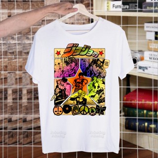 【พร้อมส่ง】เสื้อยืดคอกลม แขนสั้น พิมพ์ลาย JOJOs Bizarre Adventure Kujo Jotaro สไตล์ฮิปฮอป คุณภาพสูง สําหรับผู้ชาย