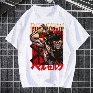 【พร้อมส่ง】เสื้อยืดแขนสั้นลําลอง พิมพ์ลายอนิเมะ Berserk Guts Mythology Warrior น่ารัก แฟชั่นสําหรับผู้ชาย