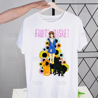 【พร้อมส่ง】เสื้อยืดแขนสั้น พิมพ์ลายอนิเมะ ตะกร้าผลไม้ สไตล์ญี่ปุ่น ฮาราจูกุ สําหรับผู้ชาย