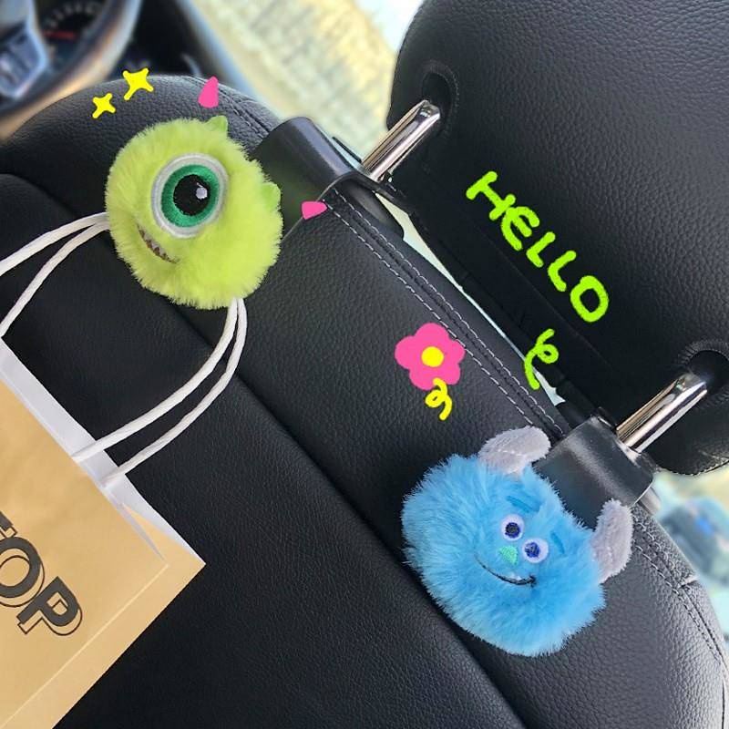 Little Monster Big Eyes Car Seat Back Hook Multi-Function Back Row Car Hook Storage Cute Car Interio