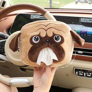 New Car Tissue Box Creative Cute Trending Cartoon Car Tissue Box Hanging Tissue Bag Car Interior Ornaments TAd8