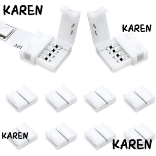 Karen อะแดปเตอร์เชื่อมต่อสายไฟ LED 4-Pin 10 20 50 ชิ้น