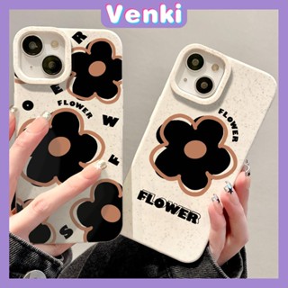 VENKI - เข้ากันได้สำหรับ เคสไอโฟน เคสไอโฟน11 เคส iphone 11 กรณีเป็นมิตรกับสิ่งแวดล้อมย่อยสลายได้เคสสีขาวกันกระแทกป้องกันเรียบง่ายสีดำดอกไม้เล็ก ๆ เข้ากันได้กับ iPhone 14 PRO MAX 13 PRO MAX 12 PRO MAX 11 XR XS 7 8