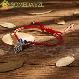 Somedayzl สร้อยข้อมือ ทอ สีแดง นําโชค ตาปีศาจ ตุรกี เครื่องประดับ