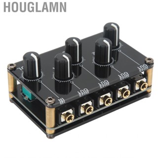 Houglamn Mini Stereo Mixer 4Channel Acrylic Metal Black For Tape