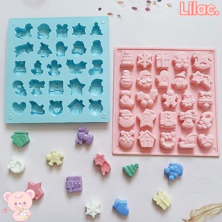 Lilac ถุงมือ ลายซานตาคลอส สโนว์แมน แฮนด์เมด 25 ช่อง สําหรับทําขนม ของขวัญ บ้านหมวก ต้นคริสต์มาส