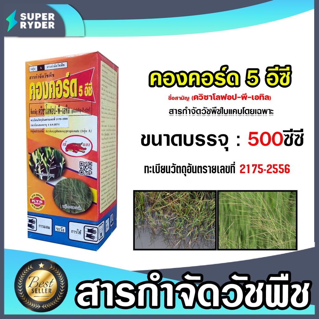 ยากำจัดหญ้าใบแคบ คองคอร์ด 5 อีซี ขนาด 500ซีซี และ 1000 ซีซี ยากำจัดหญ้า หญ้านกสีชมพู ป้องกันวัชพืช ของแท้