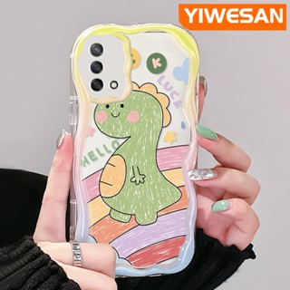 เคสโทรศัพท์มือถือ ซิลิโคนใส กันกระแทก ลายการ์ตูนไดโนเสาร์น่ารัก สําหรับ OPPO A74 4G A95 4G F19 F19S Reno 6 Lite