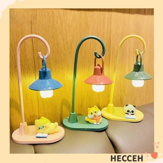 Hecceh โคมไฟตั้งโต๊ะ Led ลายการ์ตูน ป้องกันดวงตา สไตล์เรโทร สําหรับห้องนอน