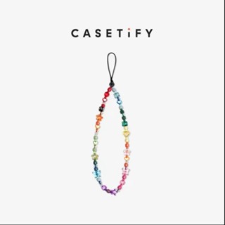 [Phone Straps] Casetify จี้โทรศัพท์มือถือ รูปดาว สีรุ้ง หลากสี สายคล้องข้อมือ แบบสั้น