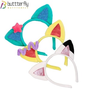 Buttterfly ที่คาดผมหูแมว น่ารัก ปาร์ตี้ ตุ๊กตา ที่คาดผม เครื่องประดับผม วันหยุด งานพรอม สัตว์ คอสเพลย์ ที่คาดผมเด็กผู้หญิง