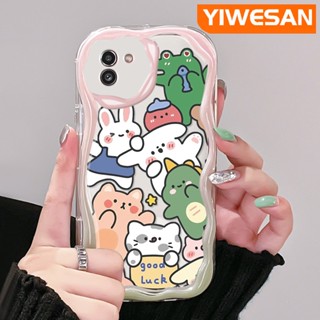เคสโทรศัพท์มือถือ ซิลิโคนใส กันกระแทก ลายการ์ตูนสัตว์น่ารัก สีครีม สําหรับ Samsung A03 Core A03s A02 M02 A02s M02s F02s