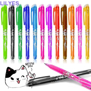 Lilyes ปากกาเจลลบได้ แบบกด หลายสี 0.7 มม. สําหรับวาดภาพกราฟฟิตี้