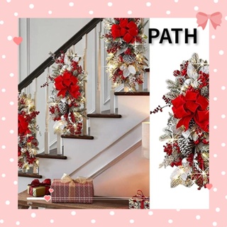 Path พวงหรีดคริสต์มาส DIY สําหรับตกแต่งบ้าน กลางแจ้ง