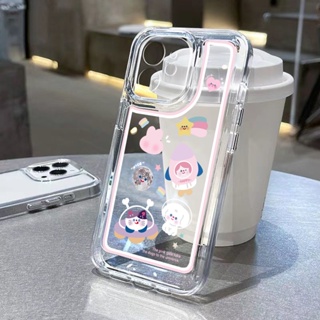 การ์ตูนน่ารักสัตว์สาวน้อย เคสใส เคสไอโฟน Compatible for iPhone 11 13 14 12 Pro Max XR 7 8 SE Plus X XS Max 2020 2022 TPU