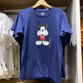 ; U-t ผู้ชาย &amp;#039เสื้อยืดแขนสั้น ผ้าฝ้าย พิมพ์ลาย Disney Mickey