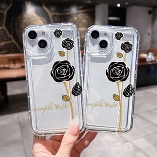 เคสนิ่มทีพียู For iPhone 14 11 13 12 Pro Max 6 7 8 Plus X XR XS Max SE 14Plus เคสนิ่มใสถุงลมนิรภัยกันกระแทกการ์ตูนน่ารัก