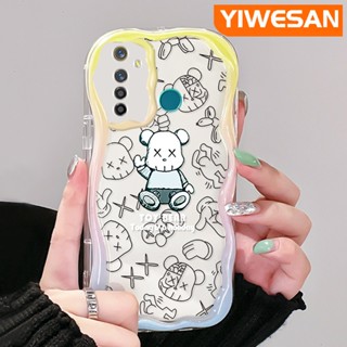 เคสโทรศัพท์มือถือ ซิลิโคนใส กันกระแทก ลายการ์ตูนหมี สีครีม สําหรับ Realme 5 5i 5s 5 Pro 6i Narzo 20A Q