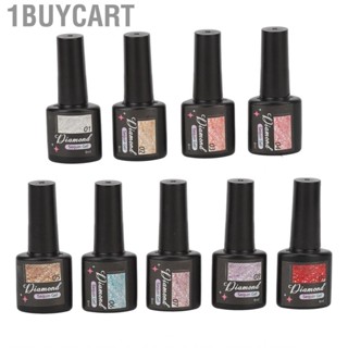 1buycart 9pcs Glitter Gel Polish Set 8ml Multi Colors Nail for DIY Art Design