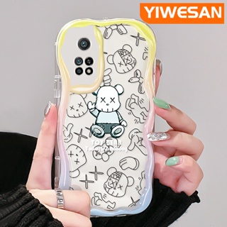 เคสโทรศัพท์มือถือ ซิลิโคนใส กันกระแทก ลายการ์ตูนหมี สีครีม แฟชั่น สําหรับ Xiaomi 10T Pro Poco F3 Poco F4 Redmi K50 K40 Pro K40s