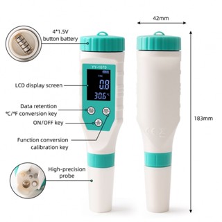 7 in 1 เครื่องตรวจจับคุณภาพน้ํา สําหรับคลอรีน pH ORP EC Salinity