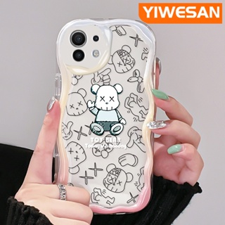 เคสโทรศัพท์มือถือ ซิลิโคนใส กันกระแทก ลายการ์ตูนหมี สีครีม แฟชั่น สําหรับ Xiaomi 12T Pro 11 Lite 5G NE 12 Lite