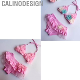 Calinodesign Kid Swimsuit Toddler Girls  Swimwear Bathing Suit 2 Pieces Baby Bikini Flowers Summer Beach Outfits