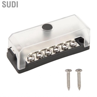 Sudi Terminal Blocks M4 Termial Screw 12 Power Distribution Block with  Cover for Trucks RVs Boats