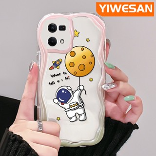 เคสโทรศัพท์มือถือ ซิลิโคนใส กันกระแทก ลายการ์ตูนนักบินอวกาศน่ารัก สีครีม สําหรับ OPPO Reno 7 4G Reno 8 4G F21 Pro F21s Pro Reno 4 Pro Reno 6