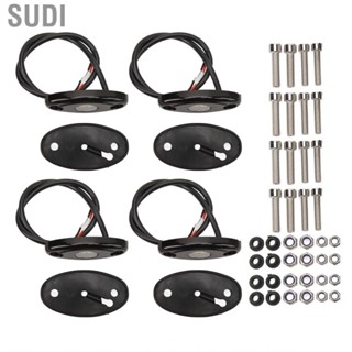 Sudi 4PCS Car Underglow Light 9 to 32V 9W White Bright Heat Dissipation for Truck ATV UTV SUV Offroad Boat