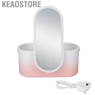 Keaostore Makeup Case Pink Gradient  Light Storage Box With Mirror