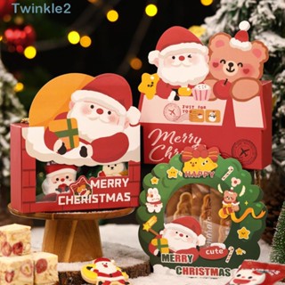 Twinkle พวงหรีดซานตาคลอส 5 ชิ้น สําหรับบิสกิต เด็ก โปรดปราน คุกกี้ ขนมช็อคโกแลต บรรจุภัณฑ์ ของขวัญ