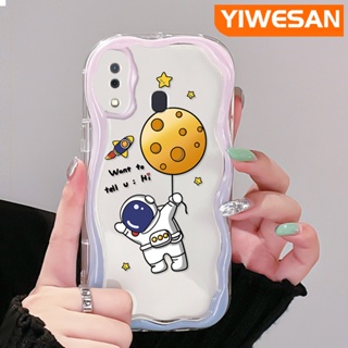 เคสโทรศัพท์มือถือ ซิลิโคนใส กันกระแทก ลายการ์ตูนนักบินอวกาศ ดวงจันทร์ สําหรับ Samsung galaxy A30 A20 A31 A32 M10s