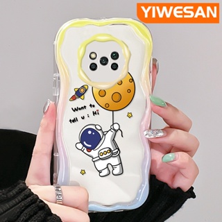 เคสโทรศัพท์มือถือ ซิลิโคนใส กันกระแทก ลายการ์ตูนนักบินอวกาศน่ารัก สีครีม สําหรับ Xiaomi Poco X3 NFC Poco X3 Pro Poco X3 GT Poco X4 NFC X4 GT M3 F4