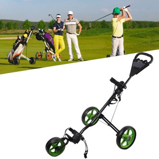 Sportswear Shop  Golf Push Cart Bag 3 Wheeled Folding with Quick Braking for Game Training Practice