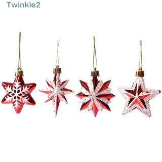 Twinkle จี้พลาสติก รูปเกล็ดหิมะ ดาว สําหรับตกแต่งต้นคริสต์มาส