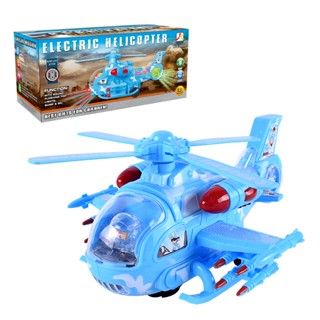 【shuanghong666】New Product Electric Universal Camouflage Large Helicopter Light And Music Simulation Aircraft Model Childrens Toy