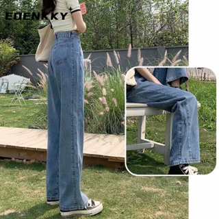 EOENKKY  กางเกงขายาว กางเกงยีสน์ผู้หญิง ทรงหลวม ๆ ตรง Retro Hip Hop Pants 2023 NEW Style  Unique รุ่นใหม่ Trendy Beautiful A97L835 36Z230909