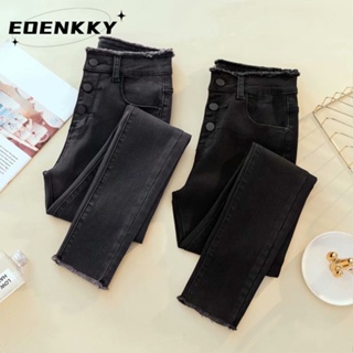 EOENKKY  กางเกงขายาว กางเกงยีสน์ผู้หญิง ทรงหลวม ๆ ตรง Retro Hip Hop Pants 2023 NEW Style  ทันสมัย fashion Beautiful สไตล์เกาหลี A97L86H 36Z230909