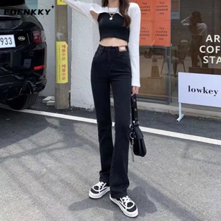 EOENKKY  กางเกงขายาว กางเกงยีสน์ผู้หญิง ทรงหลวม ๆ ตรง Retro Hip Hop Pants 2023 NEW Style  สไตล์เกาหลี Beautiful ทันสมัย ทันสมัย A97L82T 36Z230909