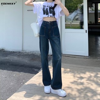 EOENKKY  กางเกงขายาว กางเกงยีสน์ผู้หญิง ทรงหลวม ๆ ตรง Retro Hip Hop Pants 2023 NEW Style  คุณภาพสูง สไตล์เกาหลี ทันสมัย สบาย A97L88A 36Z230909