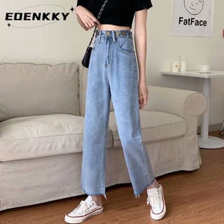 EOENKKY  กางเกงขายาว กางเกงยีสน์ผู้หญิง ทรงหลวม ๆ ตรง Retro Hip Hop Pants 2023 NEW Style  สวยงาม รุ่นใหม่ ทันสมัย ทันสมัย A97L864 36Z230909