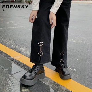 EOENKKY  กางเกงขายาว กางเกงยีสน์ผู้หญิง ทรงหลวม ๆ ตรง Retro Hip Hop Pants 2023 NEW Style  Comfortable High quality ins Beautiful A97L85M 36Z230909